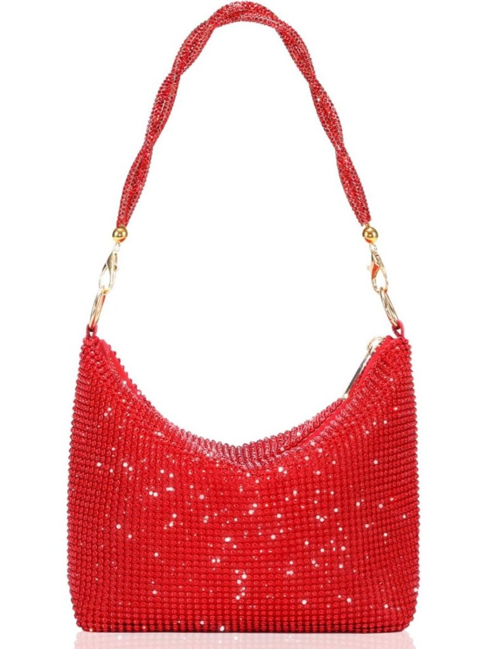 Glittering Evening Clutch Bag - Rhinestone Purse for Party & Wedding Events